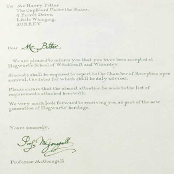 Harry Potter Hogwarts Acceptance Letter Journal with Wand Pen and Broom Pencil - Picture 5 of 9